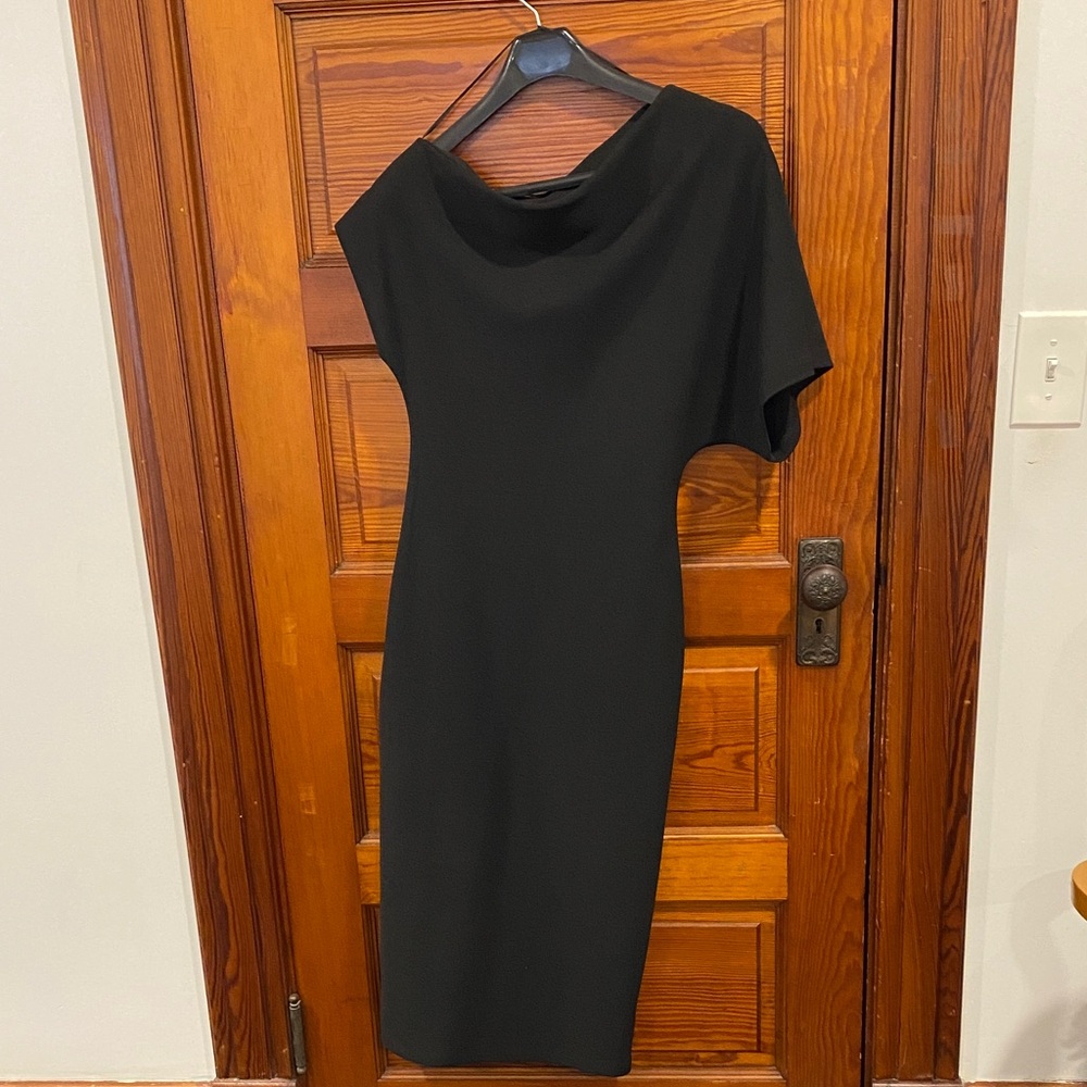 Zara One Shoulder Black Dress